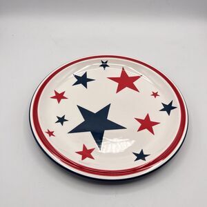 PIER 1 PIER ONE RED WHITE AND BLUE STARS AND STRIPES Plate - Replacement
